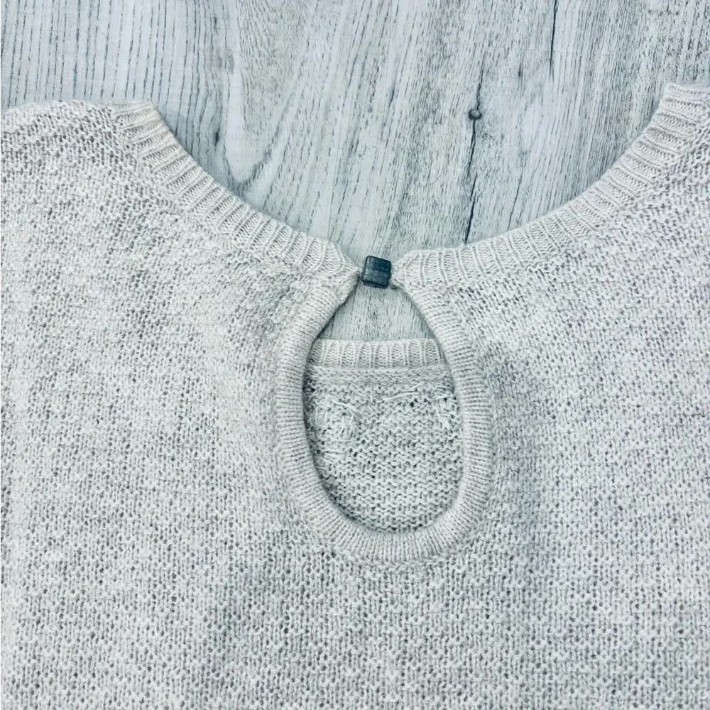 Free People Beaded Cream Short Sleeve Wool Rabbit Hair Sweater Small - Picture 9 of 9